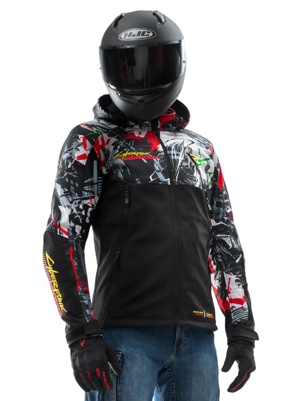 Cyberpunk Edgerunners 2 Rebelhorn Slash Biker Jacket cyberpunk edgerunners 2 rebelhorn slash hooded jacket