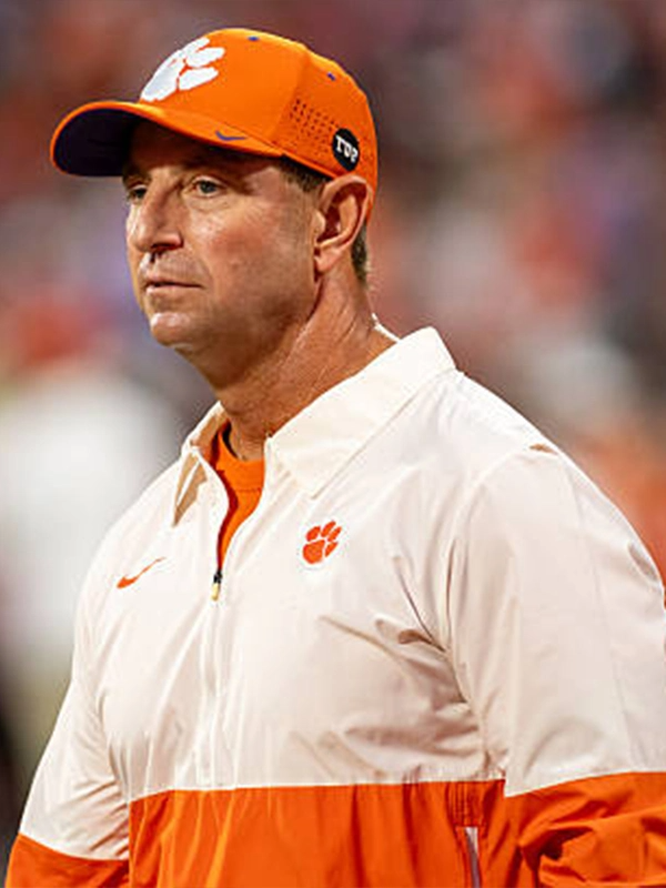 Dabo Swinney 2026 Clemson Tigers Half-Zip Jacket Dabo Swinney 2026 Clemson Tigers Half-Zip Jacket White