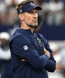 Dallas Cowboys 2026 Brian Schottenheimer Navy Blue Quarter-Zip Jacket