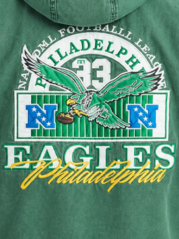 Philadelphia Eagles Hooded Bomber Jacket Eagles Green Hooded Bomber Jacket
