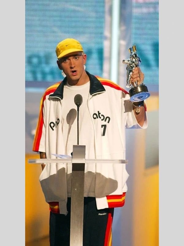 Eminem PnB Nation White Jacket Eminem Streetwear Jacket