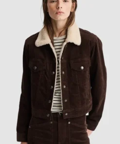 Gap × A.P.C. Icon Corduroy Crop Jacket Brown