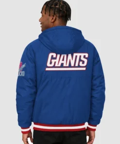 Giants x Starter Super Bowl XXI Hooded Parka Jacket Royal Blue