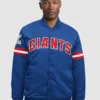 Giants x Starter Super Bowl XXI Satin Varsity Jacket