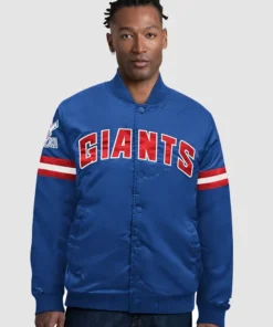 Giants x Starter Super Bowl XXI Satin Varsity Jacket