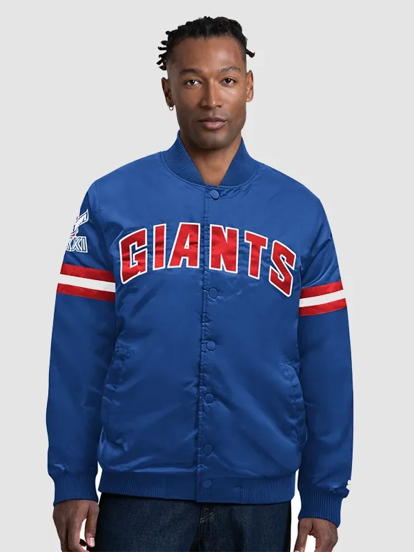 Giants x Starter Super Bowl XXI Satin Varsity Jacket Giants x Starter Super Bowl XXI Satin Varsity Jacket