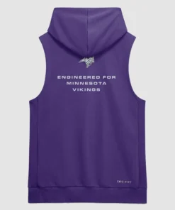 J.J. McCarthy 2026 Vikings Sideline Sleeveless Hoodie J.J. McCarthy Vikings Sideline Purple Sleeveless Hoodie 2026