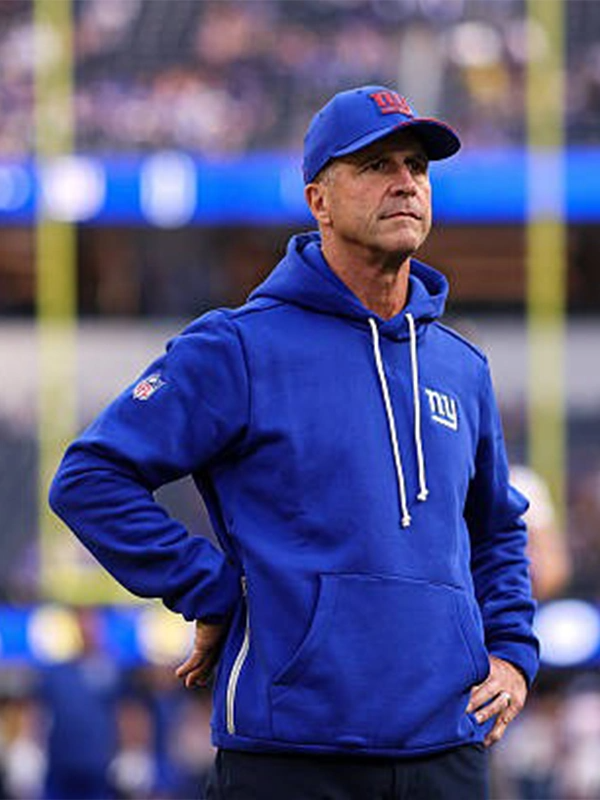 John Harbaugh 2026 Giants Nike Sideline Club Hoodie John Harbaugh 2026 Giants Nike Sideline Club Hoodie