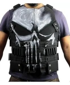 Jon Bernthal The Punisher Season 2 Black Leather Vest