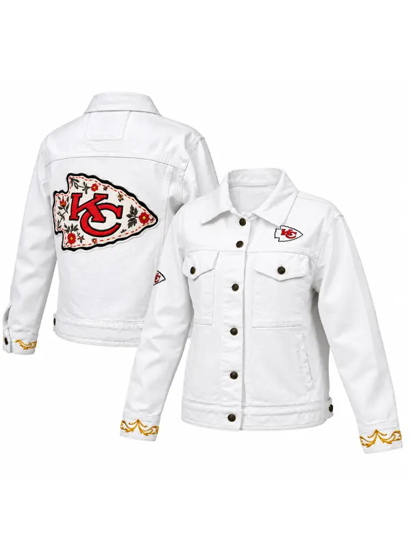 Kansas City Chiefs Pancho’s Blanket Denim Jacket Kansas City Chiefs Pancho’s Blanket Denim Jacket