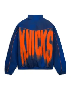 New York Knicks Game Theater Loud Jacket Knicks Nike Blue Standard Issue On-Court Game Theater Jacket