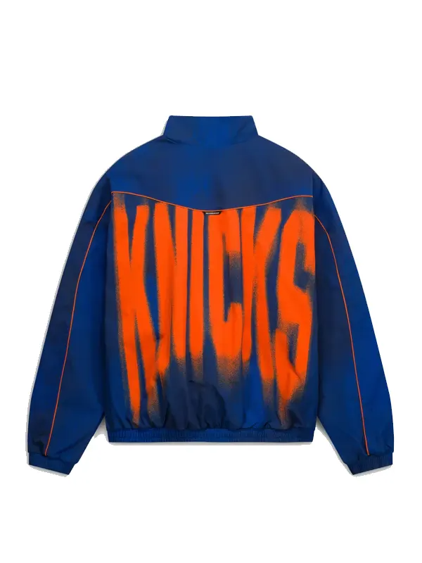 New York Knicks Game Theater Loud Jacket Knicks Nike Blue Standard Issue On-Court Game Theater Jacket