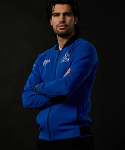 Carlos Alcaraz Laver Cup 2026 Team Europe Jacket Laver Cup 2026 Carlos Alcaraz Europe Blue Jacket
