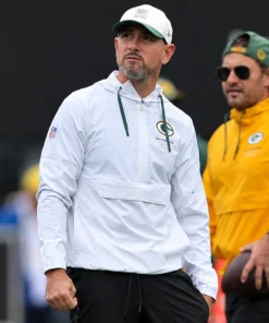 Matt LaFleur 2026 Packers Sideline Anorak Jacket Matt LaFleur 2026 Packers Sideline Anorak Jacket White