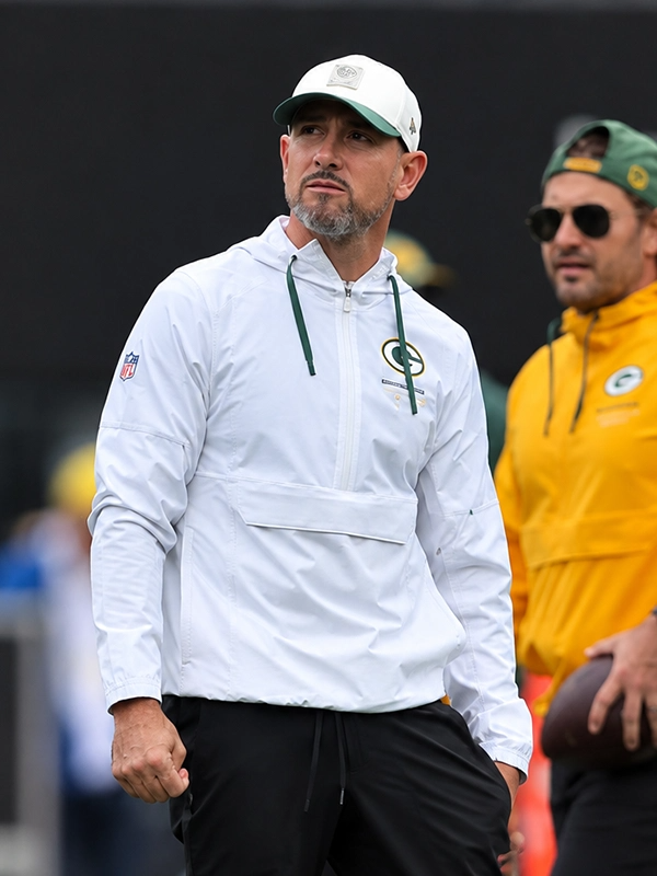 Matt LaFleur 2026 Packers Sideline Anorak Jacket Matt LaFleur 2026 Packers Sideline Anorak Jacket White
