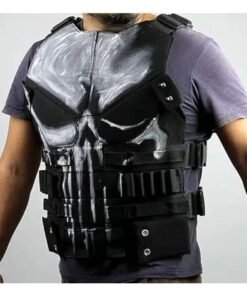 Men's The Punisher Cosplay Leather Vest