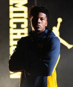 Jordan 2026 Michigan Wolverines Zip Hoodie Michigan Wolverines Jordan 2026 Sideline Hoodie