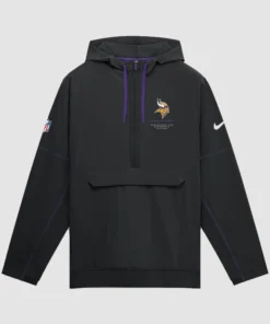 Minnesota Vikings 2026 Sideline Anorak Jacket Minnesota Vikings 2026 Sideline Hooded Jacket