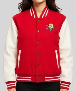 Mr. Me Too Varsity Jacket Mr. Me Too Red and White Jacket