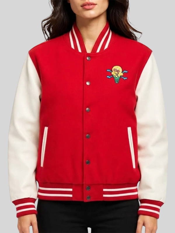 Mr. Me Too Varsity Jacket Mr. Me Too Red and White Jacket
