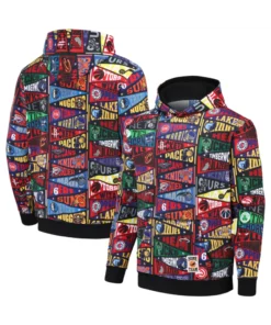 N-B-A All Team Logos Pennant Pullover Hoodie