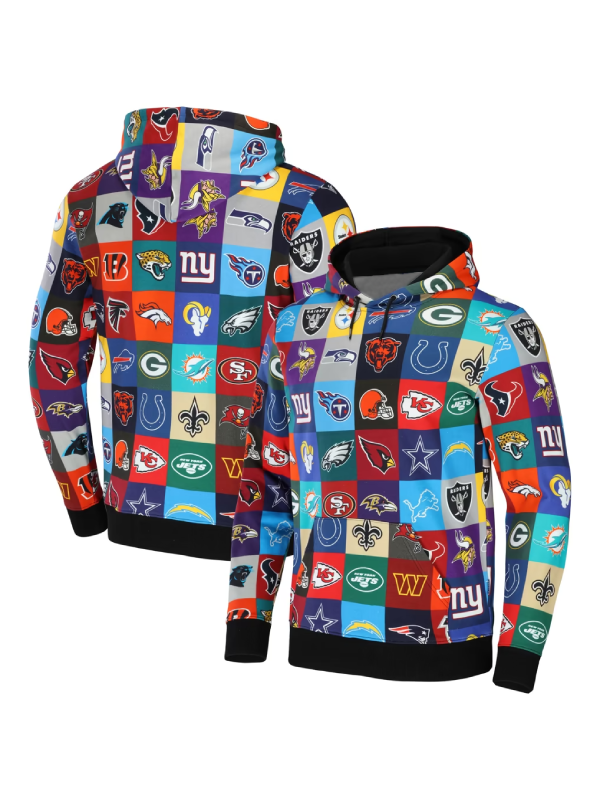 N-F-L All Teams Logo Grid Pullover Hoodie N-F-L All Teams Logo Grid Pullover Hoodie