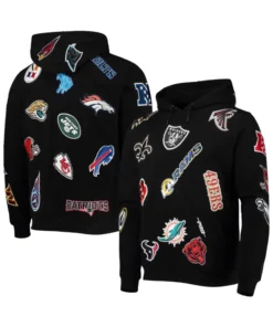 N-F-L All Teams Logo Patches Pullover Hoodie