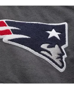 New England Patriots Legacy Made Varsity Jacket New England Patriots Legacy Made Grey Jacket