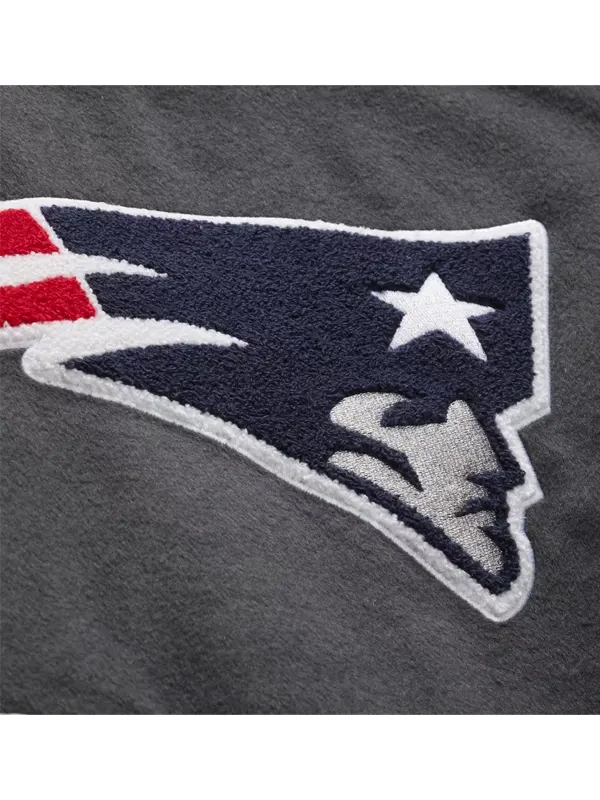 New England Patriots Legacy Made Varsity Jacket New England Patriots Legacy Made Grey Jacket