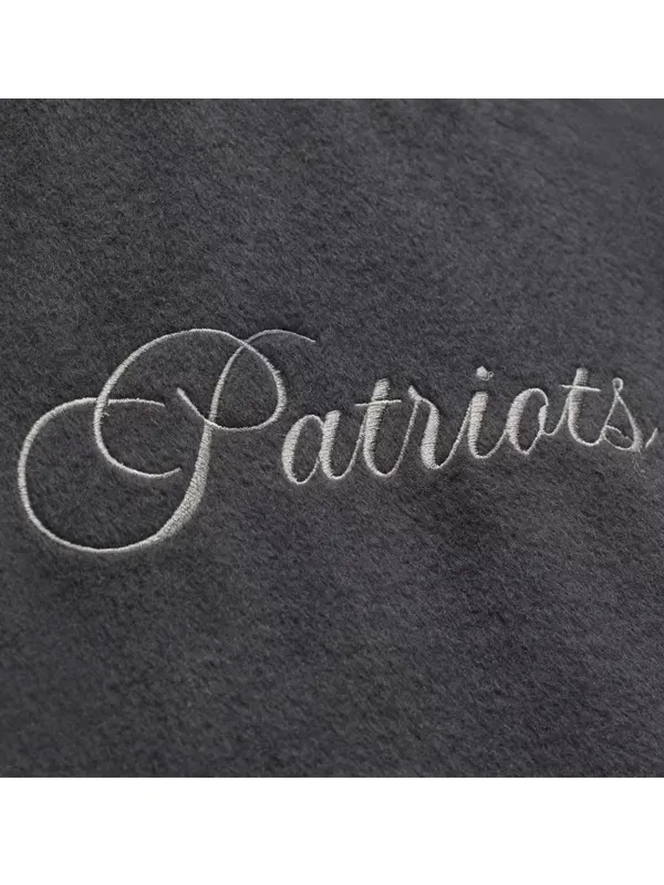 New England Patriots Legacy Made Varsity Jacket New England Patriots Legacy Made Lettermen Jacket Grey