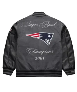 New England Patriots Legacy Made Varsity Jacket New England Patriots Legacy Made Varsity Jacket Grey