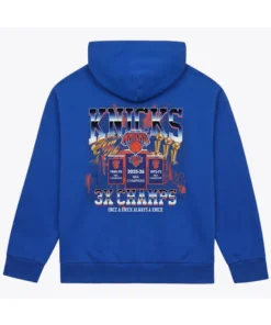 New York Knicks 3X Champs Royal Blue Hoodie