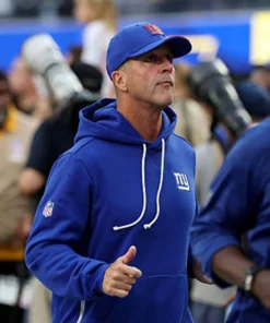 John Harbaugh 2026 Giants Nike Sideline Club Hoodie Nike Giants 2026 John Harbaugh Giants Sideline Blue Hoodie