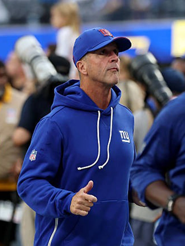 John Harbaugh 2026 Giants Nike Sideline Club Hoodie Nike Giants 2026 John Harbaugh Giants Sideline Blue Hoodie