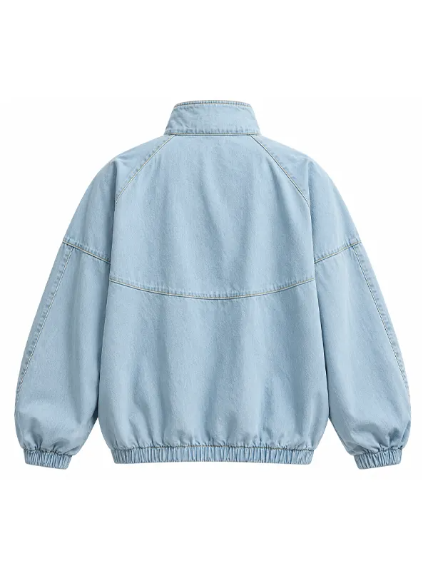 Nike Windrunner Oversized Denim Jacket Nike Windrunner Light Blue Denim Jacket
