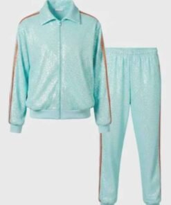 Opalite Taylor Swift Sequin Mint Green Tracksuit Opalite Taylor Swift Sequin Mint Green Tracksuit Unisex