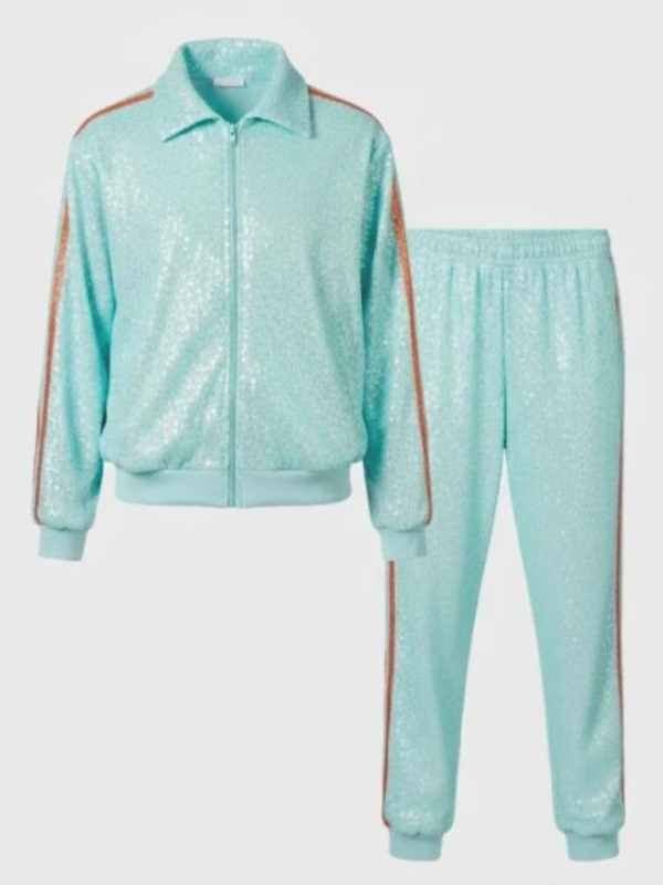 Opalite Taylor Swift Sequin Mint Green Tracksuit Opalite Taylor Swift Sequin Mint Green Tracksuit Unisex