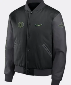 Oregon Ducks 2026 Origin of Speed Varsity Jacket Oregon Ducks 2026 Origin of Speed Full Snap Jacket