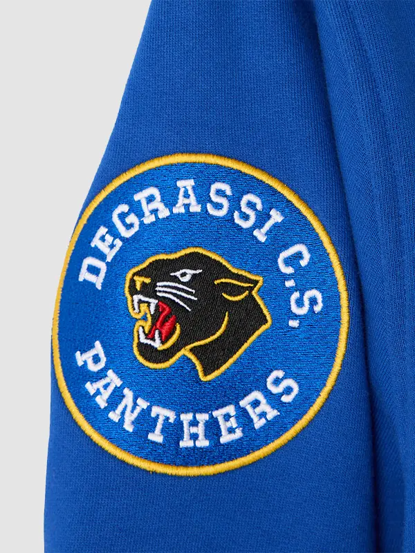 OVO x Degrassi Panthers Fleece Varsity Jacket OVO x Degrassi Panthers Blue Varsity Jacket