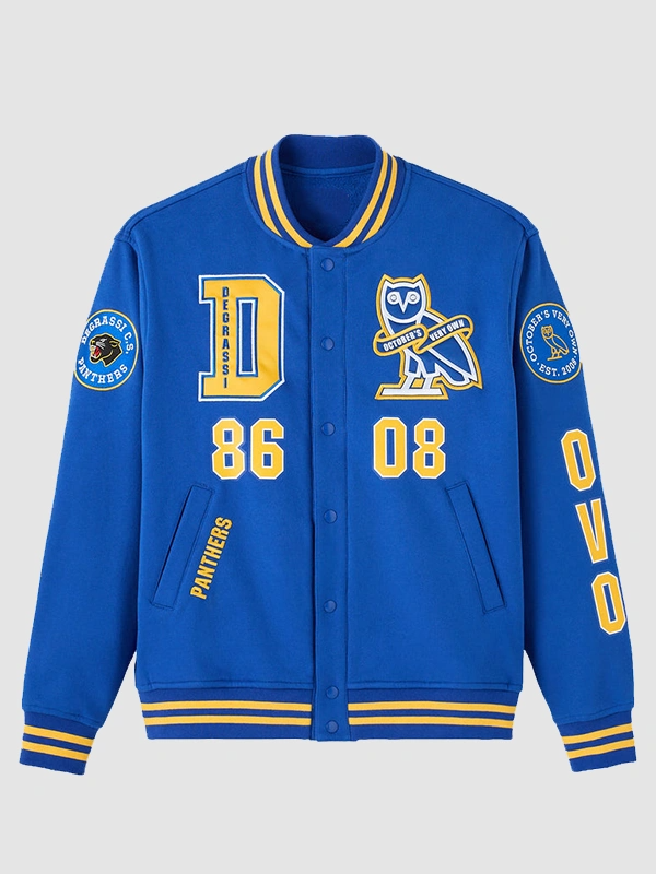 OVO x Degrassi Panthers Fleece Varsity Jacket OVO x Degrassi Panthers Fleece Varsity Jacket