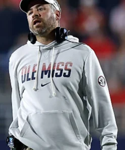 Pete Golding 2026 Ole Miss Rebels Sideline Hoodie Pete Golding 2026 Ole Miss Rebels Grey Hoodie