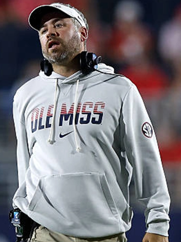 Pete Golding 2026 Ole Miss Rebels Sideline Hoodie Pete Golding 2026 Ole Miss Rebels Grey Hoodie