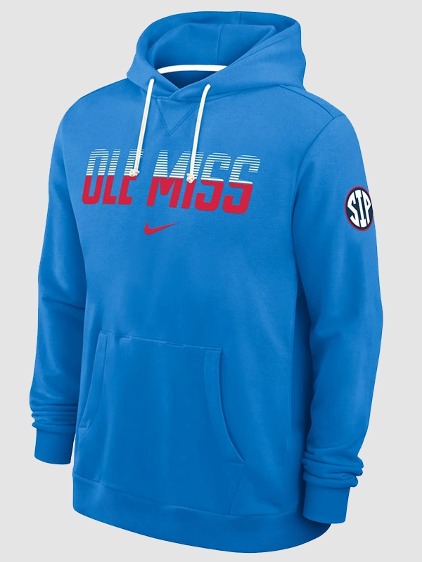Pete Golding 2026 Ole Miss Rebels Sideline Hoodie Pete Golding 2026 Ole Miss Rebels Pullover Hoodie Blue