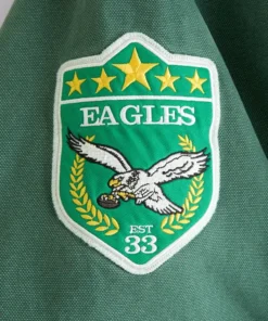 Philadelphia Eagles Hooded Bomber Jacket Philadelphia Eagles Cotton Hooded Jacket Green