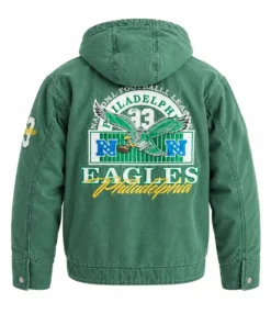 Philadelphia Eagles Hooded Bomber Jacket Philadelphia Eagles Hooded Bomber Jacket Green