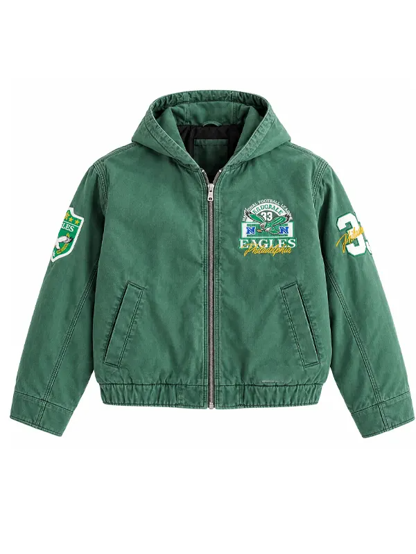 Philadelphia Eagles Hooded Bomber Jacket Philadelphia Eagles Hooded Bomber Jacket