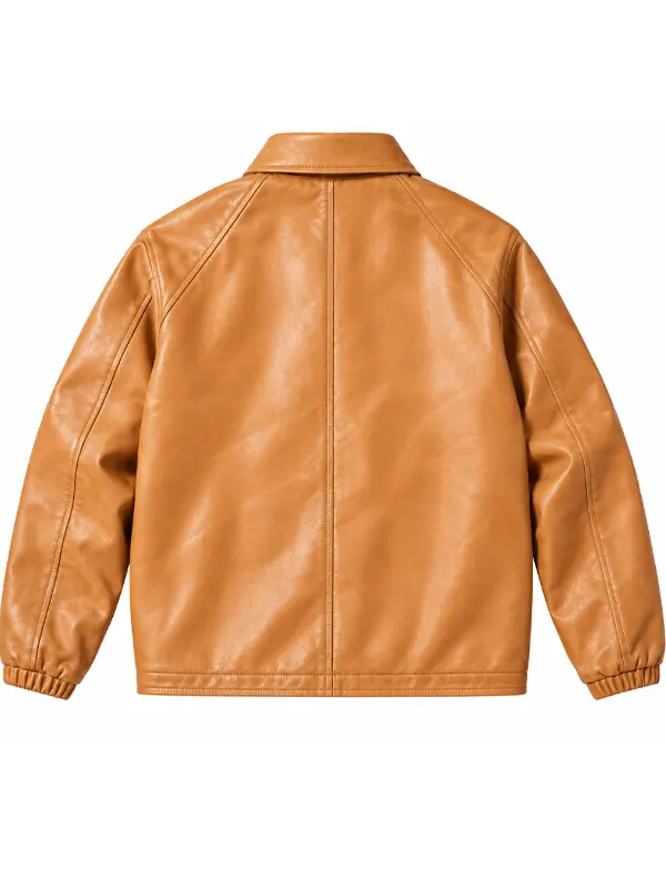 Ray Kwok Leather Coach Jacket Ray Kwok Tochigi Veg-Tan Kip Leather Jacket