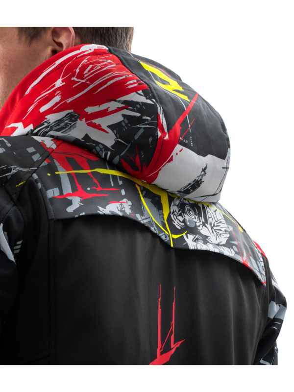 Cyberpunk Edgerunners 2 Rebelhorn Slash Biker Jacket rebelhorn slash detachable hood jacket