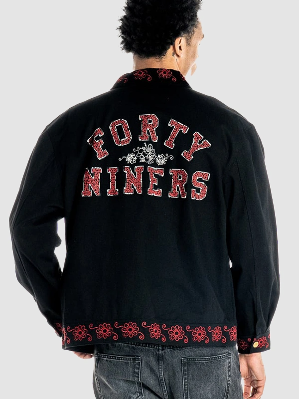 San Francisco 49ers 2026 Latino Heritage Denim Jacket San Francisco 49ers 2026 Latino Heritage Black Jacket