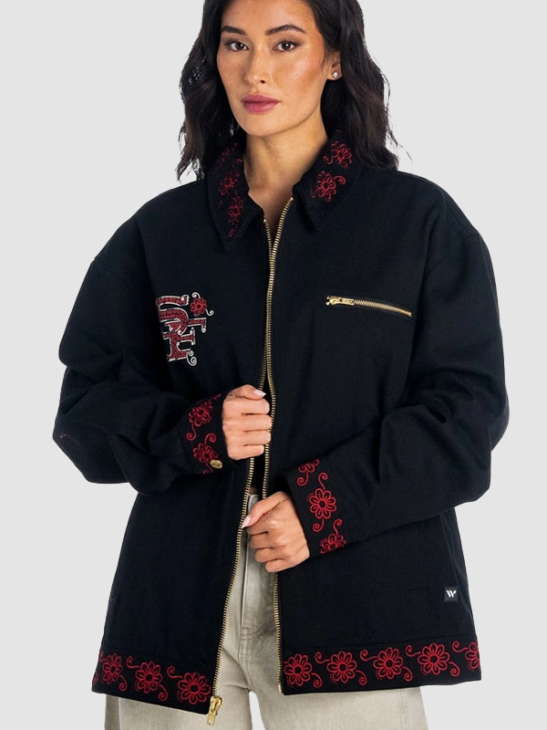 San Francisco 49ers 2026 Latino Heritage Denim Jacket San Francisco 49ers 2026 Latino Heritage Denim Jacket